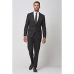 ALTINYILDIZ CLASSICS Erkek Siyah Regular Fit Rahat Kesim Siyah Takım Elbise - 6 Drop - 62
