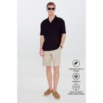 Altınyıldız Classics Erkek Siyah-Siyah Pamuklu Comfort Fit Rahat Kesim Hawai Yaka Armürlü Örme Gömlek - 2XL