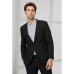 ALTINYILDIZ CLASSICS Erkek Siyah Slim Fit Dar Kesim Mono Yaka Gofre Desenli Takım Elbise - 48 - 6 Drop