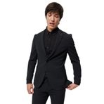 ALTINYILDIZ CLASSICS-Erkek Siyah Slim Fit Dar Kesim Mono Yaka Takım Elbise (Siyah / 46-6 Drop)