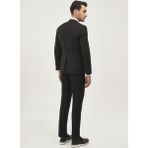 ALTINYILDIZ CLASSICS Erkek Siyah Slim Fit Dar Kesim Mono Yaka Yünlü Su Ve Leke Tutmayan Nano Takım Elbise - 6 Drop - 46