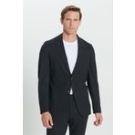 ALTINYILDIZ CLASSICS Erkek Siyah Slim Fit Dar Kesim Mono Yaka Yünlü Takım Elbise, Siyah, 50-6 Drop