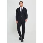 ALTINYILDIZ CLASSICS Erkek Siyah Slim Fit Dar Kesim Mono Yaka Yünlü Takım Elbise, Siyah, 54-6 Drop