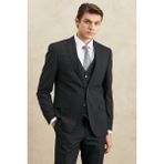 ALTINYILDIZ CLASSICS Erkek Siyah Slim Fit Dar Kesim Mono Yaka Yünlü Yelekli Su ve Leke Tutmayan Nano Takım Elbise - 50 - 6 Drop