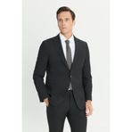ALTINYILDIZ CLASSICS Erkek Siyah Su Geçirmez Ekstra Slim Fit Kırlangıç Yaka Yünlü Nano Takım Elbise