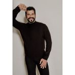 ALTINYILDIZ CLASSICS Erkek Siyah Tüylenme Yapmayan Anti-pilling Standart Fit Yarım Balıkçı Yaka Triko Kazak - XL