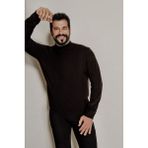 ALTINYILDIZ CLASSICS Erkek Siyah Tüylenme Yapmayan Anti-pilling Standart Fit Yarım Balıkçı Yaka Triko Kazak,2XL