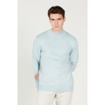 ALTINYILDIZ CLASSICS Erkek Su Yeşili Standart Fit Normal Kesim Yarım Balıkçı Yaka Triko Kazak - 3XL