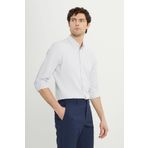 ALTINYILDIZ CLASSICS Erkek Taş Slim Fit Dar Kesim Düğmeli Yaka Armürlü Gofre Desenli Gömlek