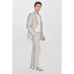 ALTINYILDIZ CLASSICS Erkek Taş Slim Fit Dar Kesim Mono Yaka Desenli Kapak Cepli Takım Elbise