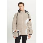 Altınyıldız Classics Erkek Vizon Sıcak Tutan Dolgulu Standart Fit Normal Kesim Dik Yaka Kapüşonlu Yan Cepli Casual Mont - XL