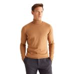 ALTINYILDIZ CLASSICS-Erkek Vizon Standart Fit Normal Kesim Tam Balıkçı Yaka Triko Kazak
