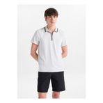 ALTINYILDIZ CLASSICS Gri Slim Fit Geometrik Desen Polo T-Shirt, L, 5003361362, Açık Gri, Erkek