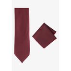 ALTINYILDIZ CLASSICS Kravat-Mendil Set, Renk Bordo, Beden STN