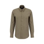 ALTINYILDIZ CLASSICS Pamuklu Slim Fit Dar Kesim Gant Yaka Poplin Gömlek, XL, ACE201262053, Haki, Erkek