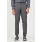 ALTINYILDIZ CLASSICS Slim Fit Dar Kesim Gabardin Kumaş Desenli Pamuklu Esnek Beli Lastikli Pantolon, Renk Gri, Beden 48