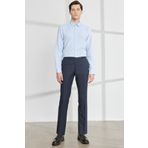 ALTINYILDIZ CLASSICS Slim Fit Dar Kesim Gizli Düğme Yaka Pamuklu Armürlü Gömlek, Renk Açık Mavi, Beden S