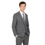 ALTINYILDIZ CLASSICS Slim Fit Dar Kesim Kırlangıç Yaka Çizgili Takım Elbise, Renk Koyu Gri, Beden 48-6 Drop