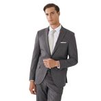 ALTINYILDIZ CLASSICS Slim Fit Dar Kesim Kırlangıç Yaka Desenli Takım Elbise, Renk Bordo, Beden 46-6 Drop