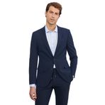 ALTINYILDIZ CLASSICS Slim Fit Dar Kesim Kırlangıç Yaka Desenli Takım Elbise, Renk Lacivert, Beden 46-6 Drop