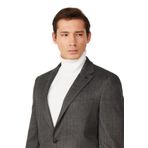 ALTINYILDIZ CLASSICS Slim Fit Dar Kesim Mono Yaka Desenli Yünlü Ceket, Renk Antrasit, Beden 48-6 Drop