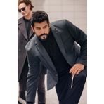ALTINYILDIZ CLASSICS Slim Fit Dar Kesim Mono Yaka Desenli Yünlü Ceket, Renk Yeşil, Beden 48-6 Drop