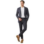 ALTINYILDIZ CLASSICS Slim Fit Dar Kesim Mono Yaka Kareli Klasik Takım Elbise, Renk Antrasit-Lacivert, Beden 46-6 Drop
