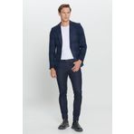ALTINYILDIZ CLASSICS Slim Fit Dar Kesim Mono Yaka Yünlü Ceket, Renk Lacivert, Beden 52-6 Drop