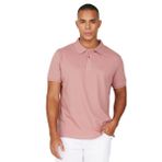 ALTINYILDIZ CLASSICS Slim Fit Dar Kesim Polo Yaka %100 Pamuk Kısa Kollu Tişört, Renk Gül Kurusu, Beden 2XL