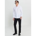Altınyıldız Classics Slim Fit Düğmeli Yaka Beyaz Erkek Gömlek ACE020252040_BYZ