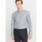 Altınyıldız Classics Slim Fit Düğmeli Yaka Gri Erkek Gömlek ACE020261321_GRI