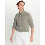 Altınyıldız Classics Slim Fit Düğmeli Yaka Haki Erkek Gömlek ACE020252165_HAK