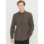 Altınyıldız Classics Slim Fit Düğmeli Yaka Kahve Erkek Gömlek ACE020261519_KHV