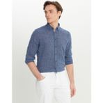Altınyıldız Classics Slim Fit Düğmeli Yaka Lacivert Erkek Gömlek ACE020252165_LAC