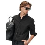 ALTINYILDIZ CLASSICS Slim Fit Düğmeli Yaka Oxford Gömlek, M, 5002867054, Siyah, Erkek