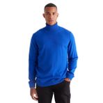 ALTINYILDIZ CLASSICS Standart Fit Tüylenme Yapmayan Tam Balıkçı Yaka Triko Kazak, Renk Saks Mavi, Beden 2XL