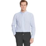 ALTINYILDIZ CLASSICS Tailored Fit Düğmeli Yaka Beyaz-Mavi Gömlek, M, 5003308032, Beyaz - Mavi, Erkek