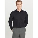 ALTINYILDIZ CLASSICS Tailored Fit İtalyan Yaka Gömlek, L, 5003306799, Siyah, Erkek