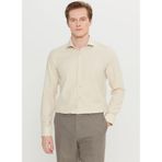 ALTINYILDIZ CLASSICS Tailored Fit İtalyan Yaka Gömlek, XL, 5003307593, Bej, Erkek