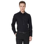 ALTINYILDIZ CLASSICS Ütü Gerektirmeyen Non-iron Slim Fit Dar Kesim%100 Pamuk Gömlek, M, 4A2000000007, Siyah, Erkek