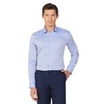 ALTINYILDIZ CLASSICS Ütü Gerektirmeyen Taılored Slim Fit Dar Kesim %100 Pamuk Desenli Non-Iron Gömlek, Renk Mavi, Beden M
