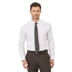 ALTINYILDIZ CLASSICS Ütü Gerektirmeyen Taılored Slim Fit Dar Kesim Klasik Yaka %100 Pamuk Armürlü Non-Iron Gömlek, Renk Beyaz, Beden S