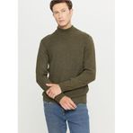 ALTINYILDIZ CLASSICS Yarım Balıkçı Yaka Kazak, 2XL, 5003307646, Haki, Erkek