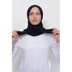 Altobeh Çıtçıtlı Hazır Eşarp Hijap, Standart, A51-04, Lacivert, Kadın
