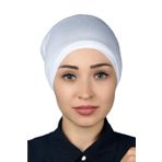 Altobeh Hazır Pratik Geçmeli Lastikli Tesettür Bone - Beyaz