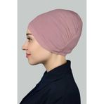 Altobeh Hazır Pratik Geçmeli Lastikli Tesettür Bone - Koyu Pembe