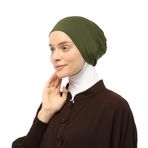 ALTOBEH Hazır Pratik Geçmeli Lastikli Tesettür Türban Bone - Haki, Altobeh, Tek Beden