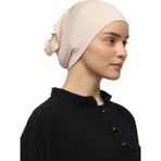 Altobeh Hazır Pratik Geçmeli Uzun Boru Tesettür Bonesi - Bej - Standart