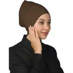 Altobeh Hazır Pratik Geçmeli Uzun Boru Tesettür Bonesi - Koyu Vizon - Standart