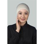 Altobeh Hazır Pratik Geçmeli Uzun Boru Tesettür Bonesi - Krem